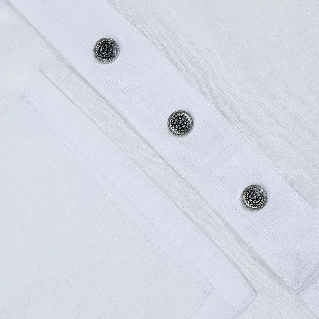 সাদা আদি ধুতি পাঞ্জাবি - Image 3